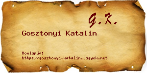 Gosztonyi Katalin névjegykártya