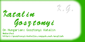 katalin gosztonyi business card